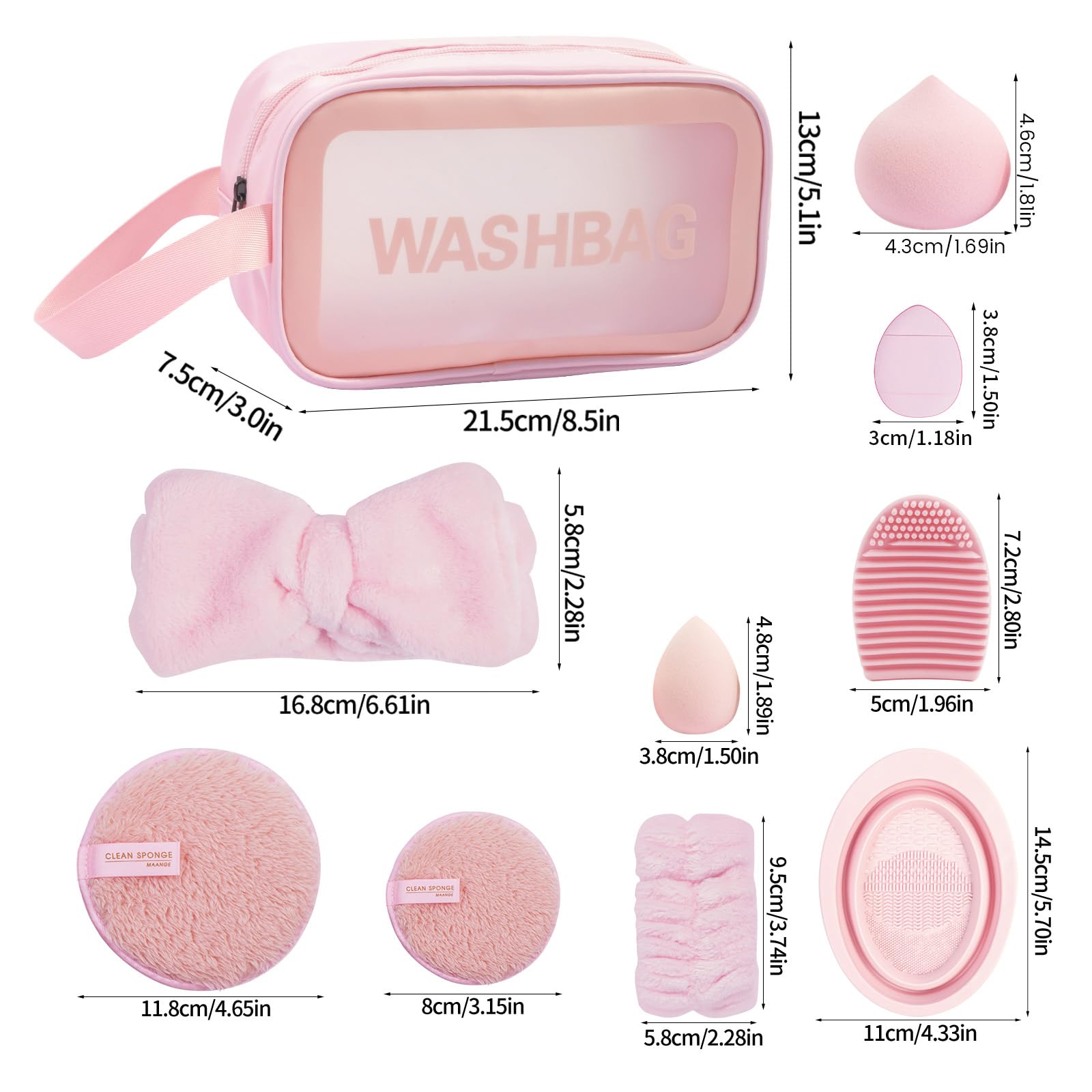 MAANGE Makeup Brush and Tool Set with Synthetic Bristles