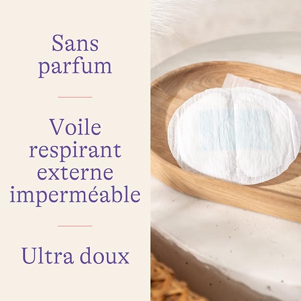 Lansinoh | Coussinets d’Allaitement Jetables x100 - Ultra Absorbants Anti-Fuites - Ultra Fins & Discrets sous Vêtements - Voile Doux Respirant - Maintien Adhésif Jour & Nuit - Peaux Sensibles - 4