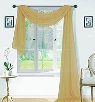 Vista 21 de Sapphire Home Cortinas de cenefa para ventana, cenefas transparentes extralargas para ventanas, cortinas de gasa para sala de estar, cocina