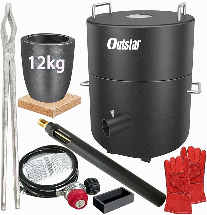 Outstar Melting Furnace Kit,12KG Propane Melting Furnace Upgraded Safer Smelter
