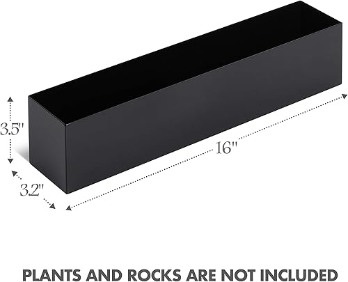 Miniatura 2 de Caja rectangular moderna de acero inoxidable para plantas