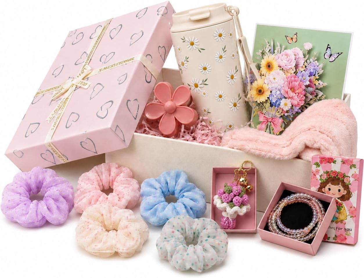 11PC Birthday Gift Box for Women, Tumbler Gift Set for Teen Girls