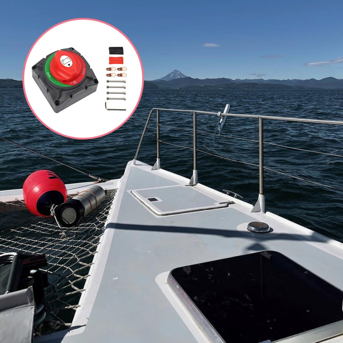 POPETPOP Interrupteur de Déconnexion de Batterie 600A en Plastique et Laiton pour Bateau et Voiture Fonction Marche-Arrêt et Protection