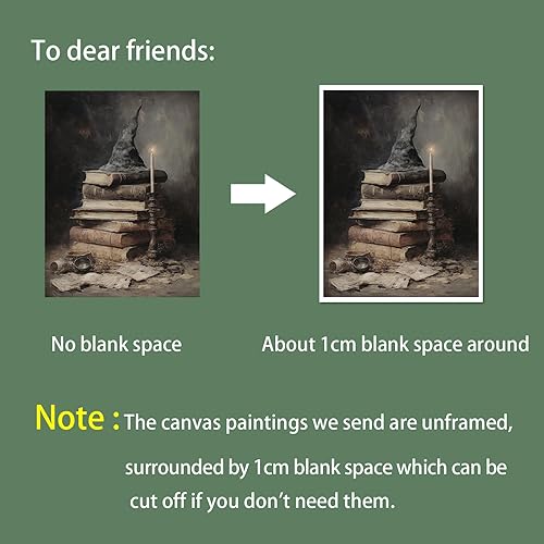 Miniatura 6 de Póster de lienzo vintage de Halloween de Academia oscura, arte de pared gótico victoriano de bruja, casa embrujada, arte abandonado, imágenes de