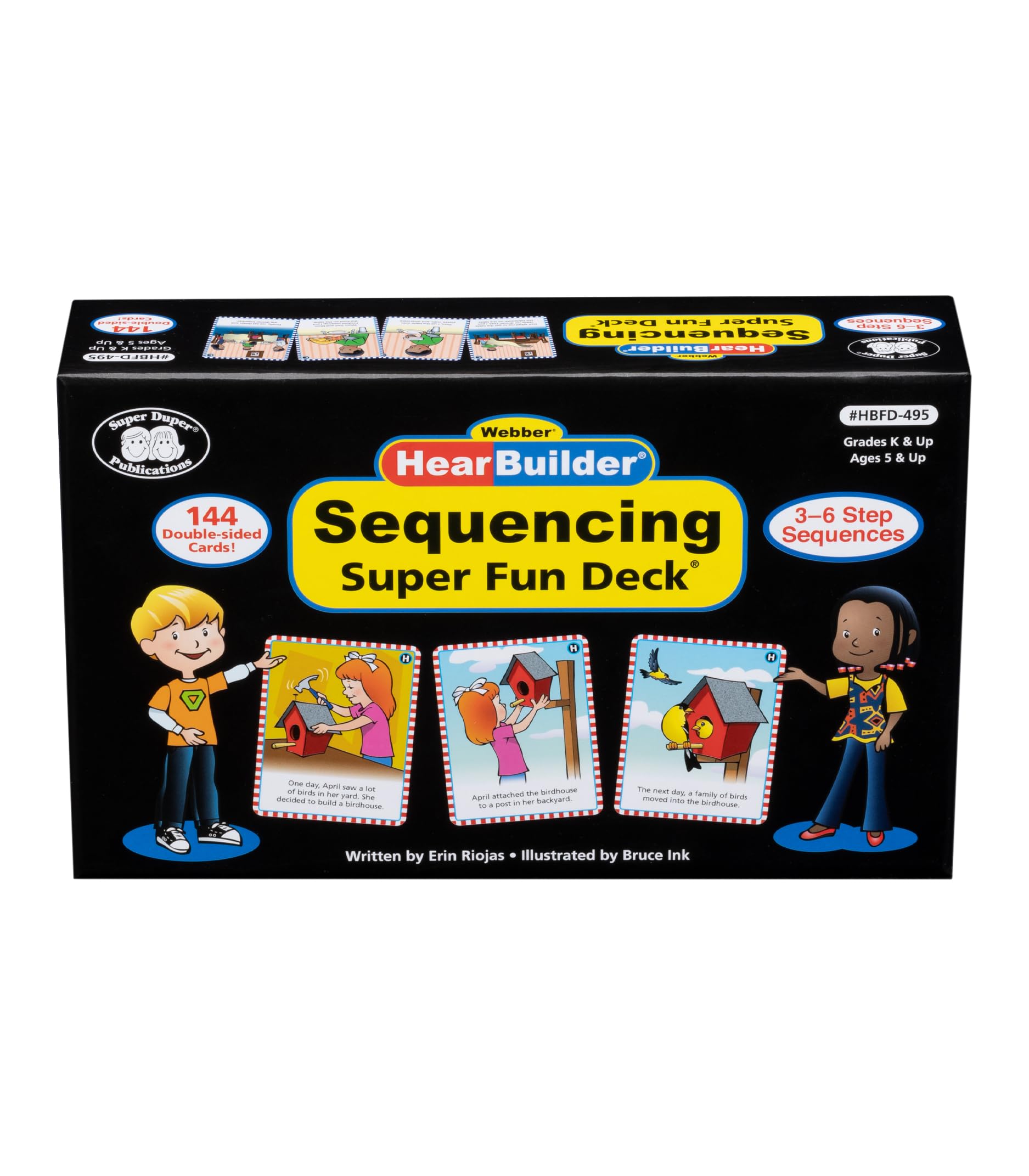 Super Duper Publications | HearBuilder Sequencing Flash Card Fun Deck | Educational Learning Resource for Children