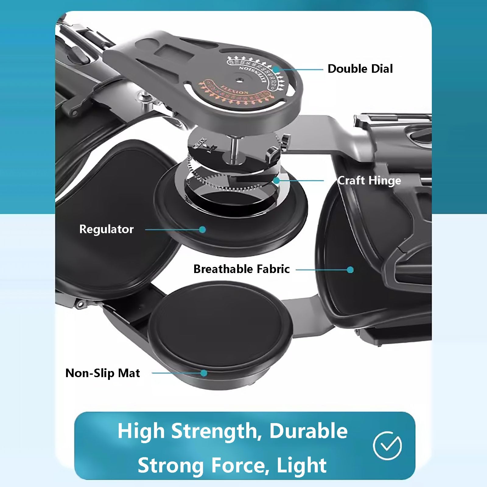 HAILM Ortesis Rodilla Regulable, con Estabilizadores Laterales, knee support, para ACL/MCL/PCL/Menisco/Ligamento/Lesiones Deportivas, para Pierna Izquierda y Derecha, Para Hombres y Mujeres