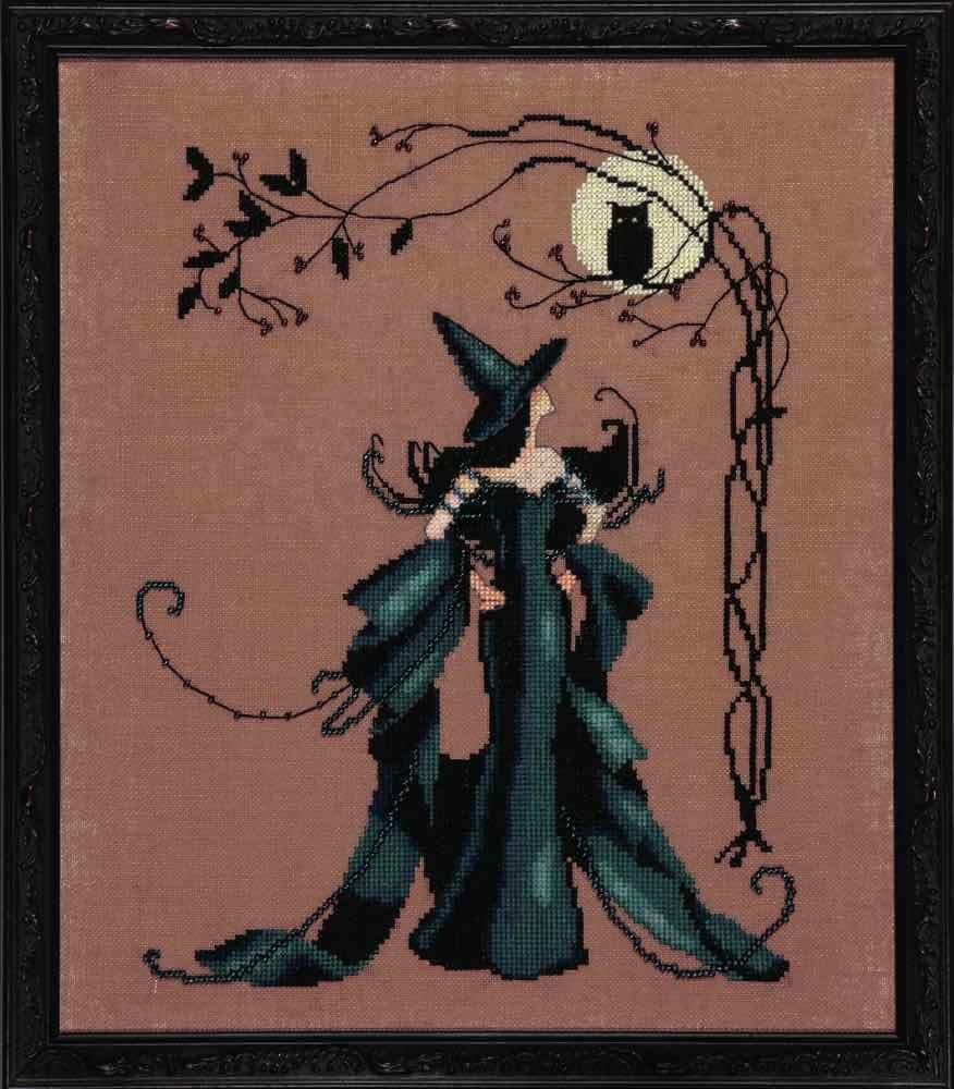 MirabiliaMinerva LINEN Kit Beaded Counted Cross Stitch by Nora Corbett Designs NC221 Bewitching Pixies (Bundle: Chart, Fabric, Beads)