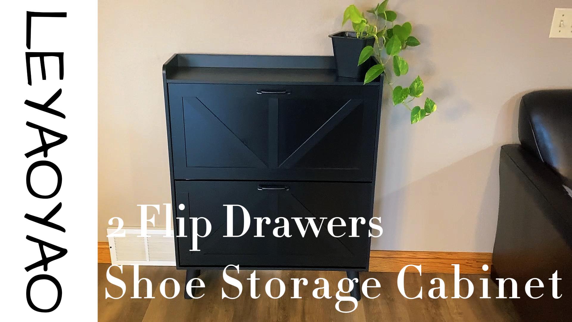 Amazon.com: LEYAOYAO Shoe Cabinet Storage for Entryway with 2 Flip