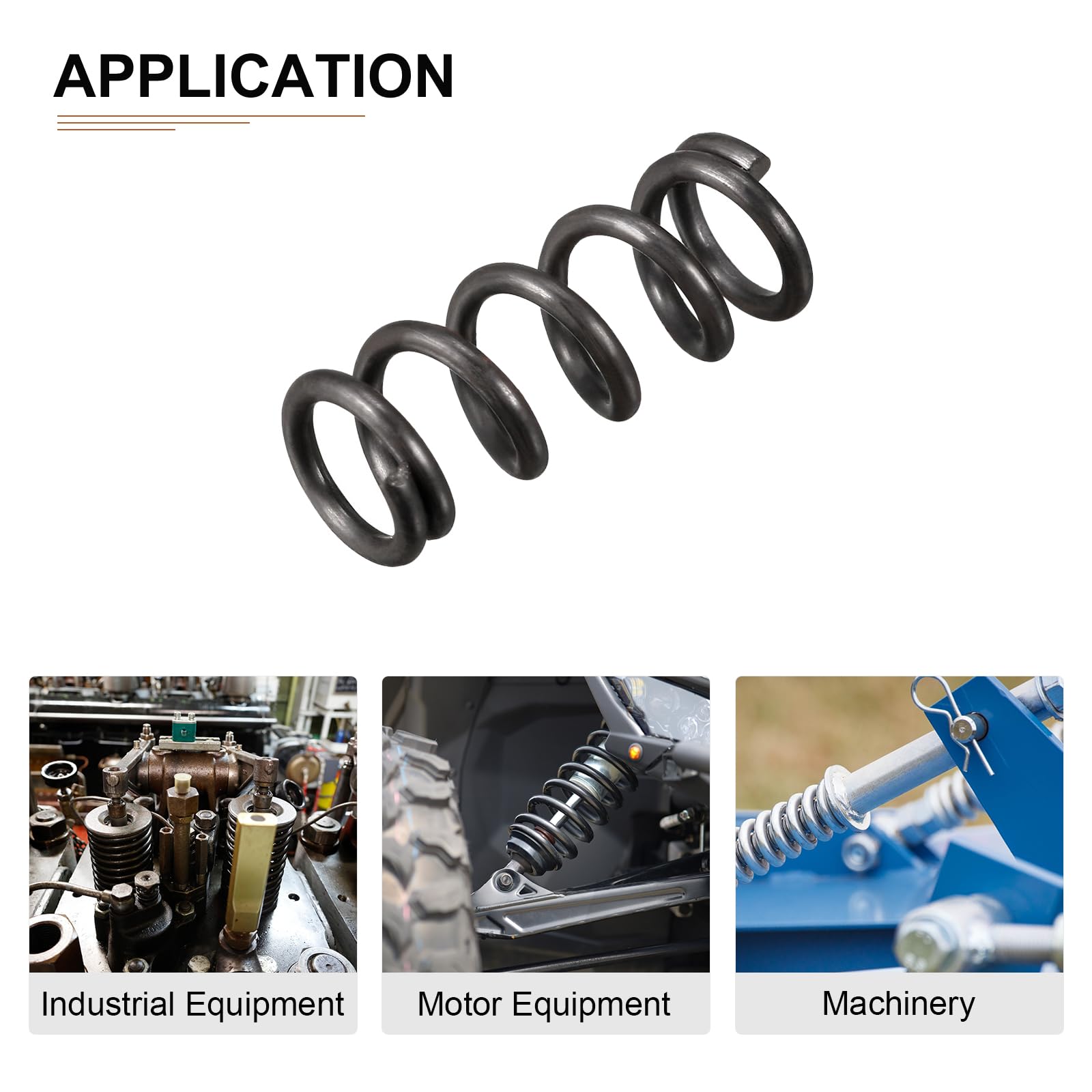 DTGN 1.2x8x20mm(DxODxL) Compression Spring - 20Pack - Good for Machinery - Spring Steel Extension Spring - Black - Image 4