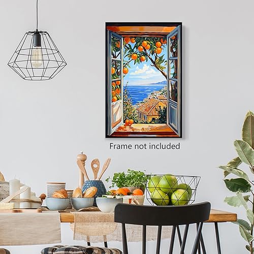 Miniatura 5 de Lienzo de estilo retro Henri Matisse para pared, póster vintage con ventana abierta, pintura al óleo de Matisse, imagen de vista costera del mar