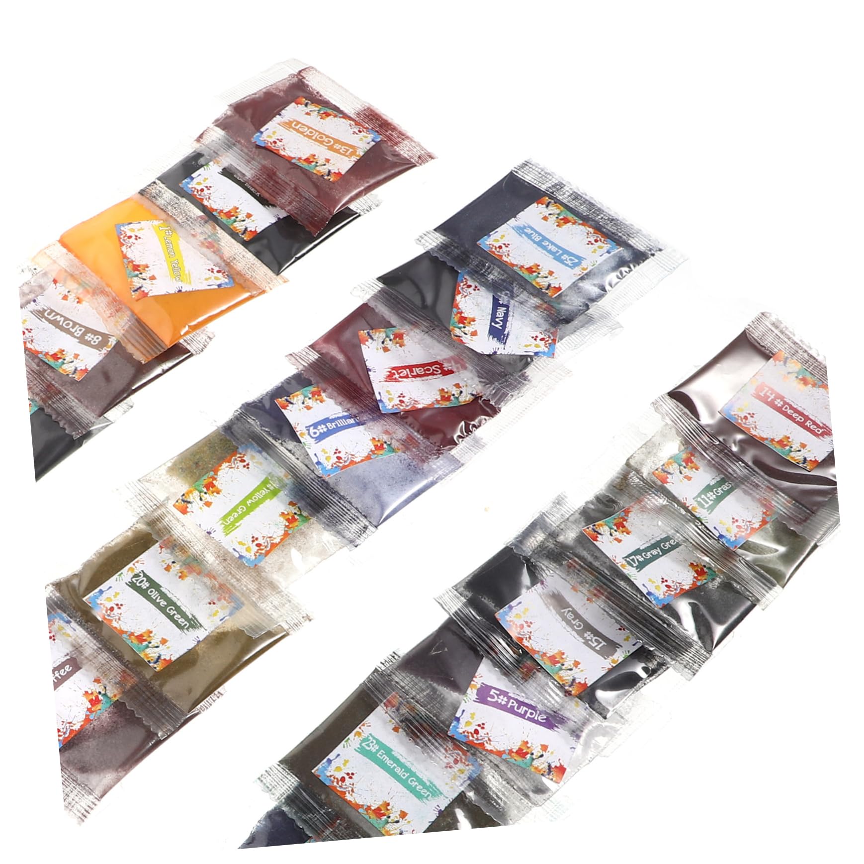 STOBOK 3 Sätze Tie-dye-Pigment Batikfärbung Bulk-tie-dye-kit Webbänder Batik-partyzubehör Farbpigmente Haarfärbeschale Und Bürste Kleidung Färben Stofffärbeset Pulver 26 Stück * 3