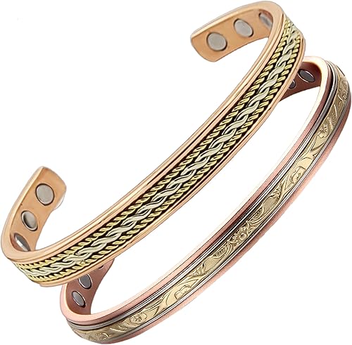 Miniatura 7 de Earth Therapy Pulsera magnética de cristal floral para aliviar la artritis para mujer, tamaño ajustable, regalo a un ser querido