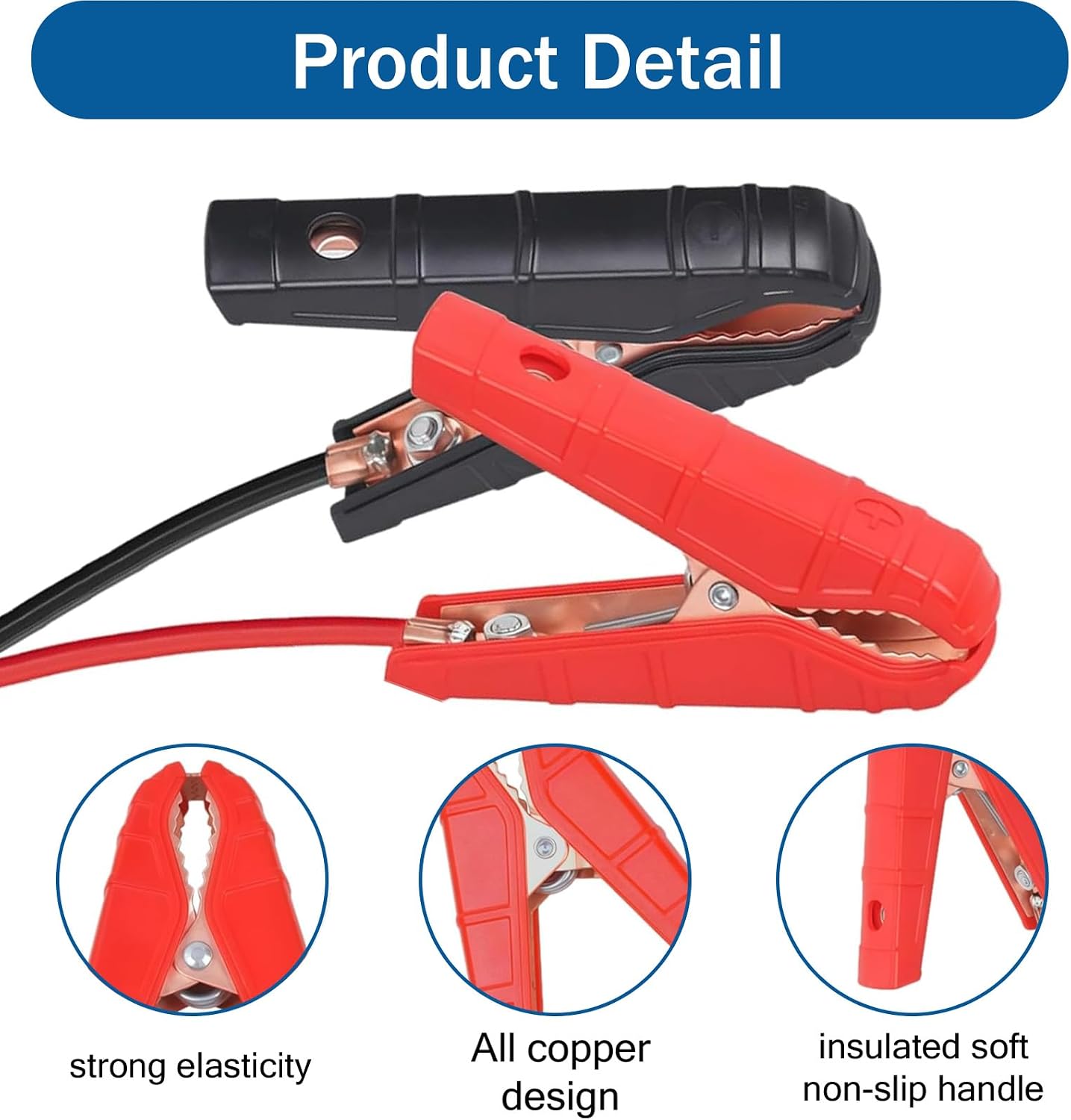 Jumper Cables for Car with Adapter for 18V Batteries,2FT 8AWG Portable Battery Jumper Starter Automotive Booster Cables Power for Car Jump Starting Using Tool