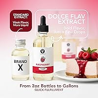 Vista 127 de Dolce Flav Cotton Candy Extract – Kosher, Sugar-Free, Concentrated Carnival-Style Flavoring for Baking, Frostings & Drinks, Includes Measured