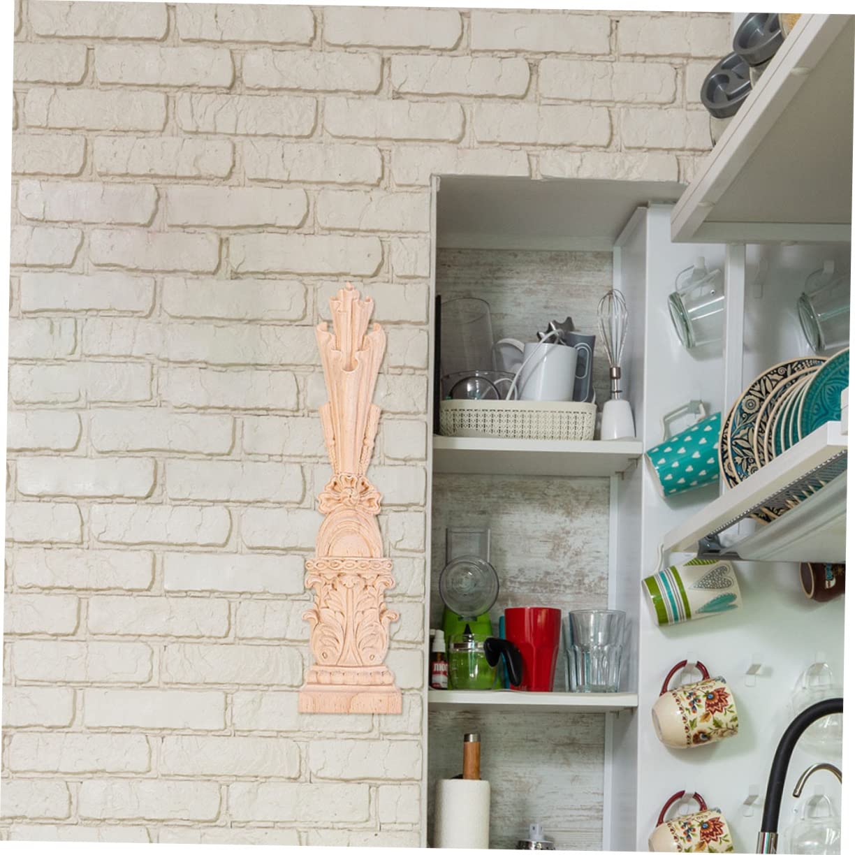 Garneck Lot De 2 Appliques En Bois Sculpté Pour Meubles Et Décoration