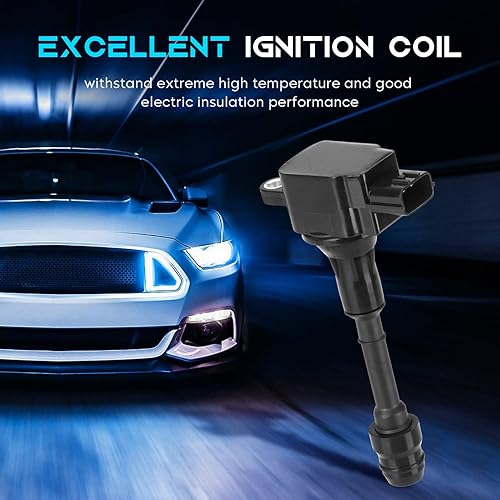 Miniatura 6 de Juego de 4 bobinas de encendido compatibles con Altima 2.5L 2002-2006, Sentra 2.5L 2002-2008, X-Trail 2.5L 2002-2013 Reemplazar UF350 C1398