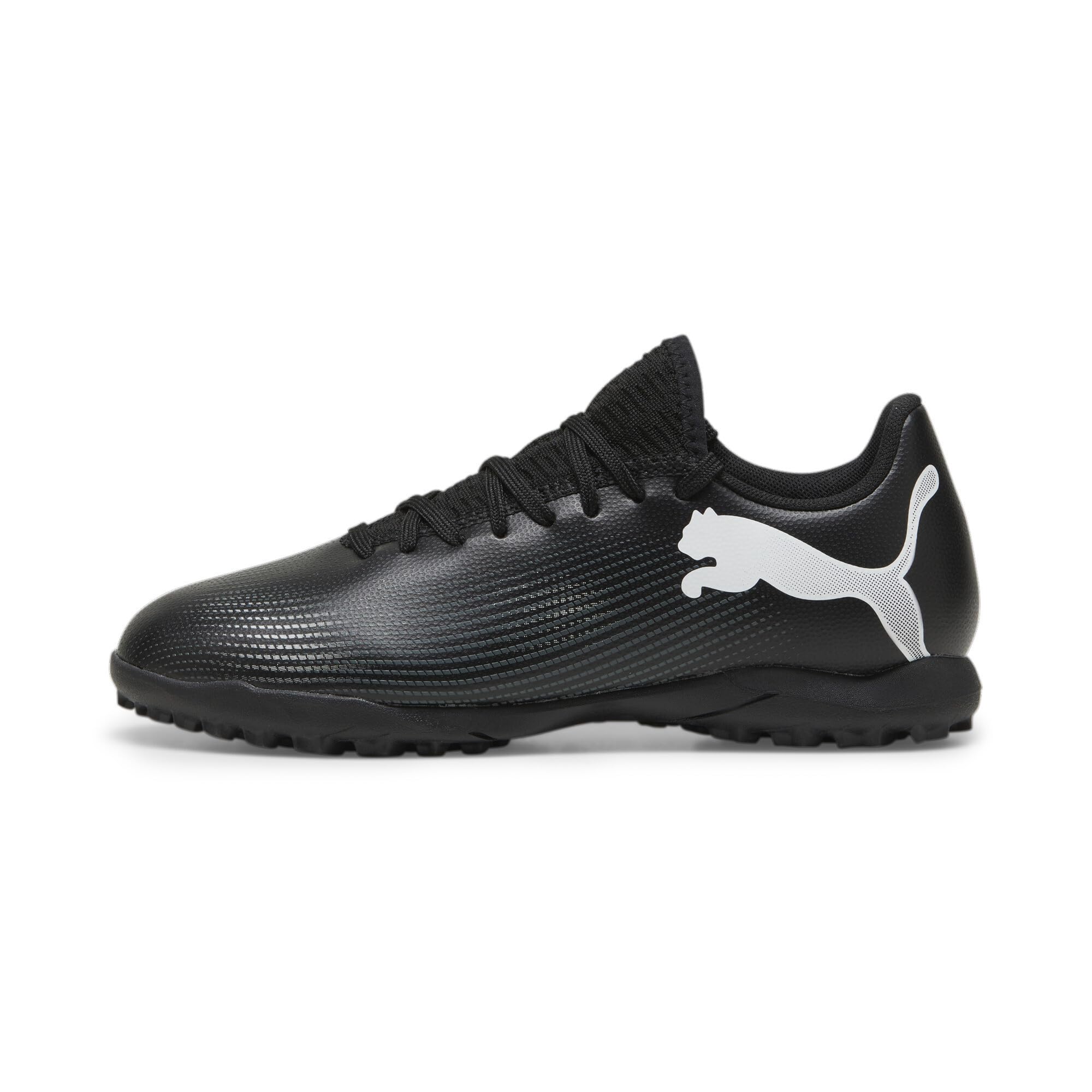 Puma Unisex Youth Future 7 Play Tt Jr Soccer Shoes, Puma Black-Puma White, 10 UK