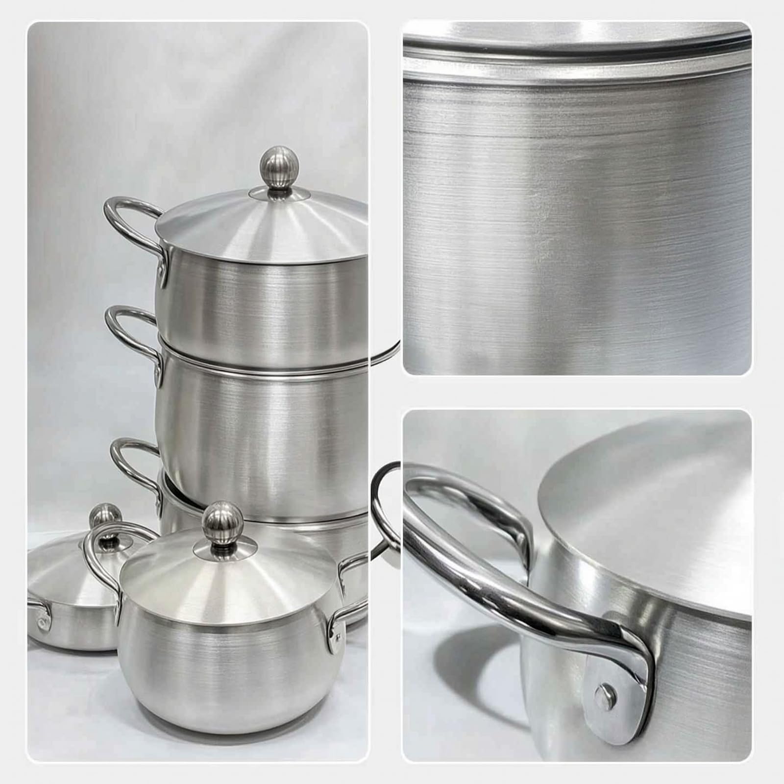 Colcolo Aluminiumkochtopf mit Deckel Leichter Suppentopf Milchtopf Gemüsetopf Nudeltopf Backtopf Bratentopf für Studenten Camping Küche