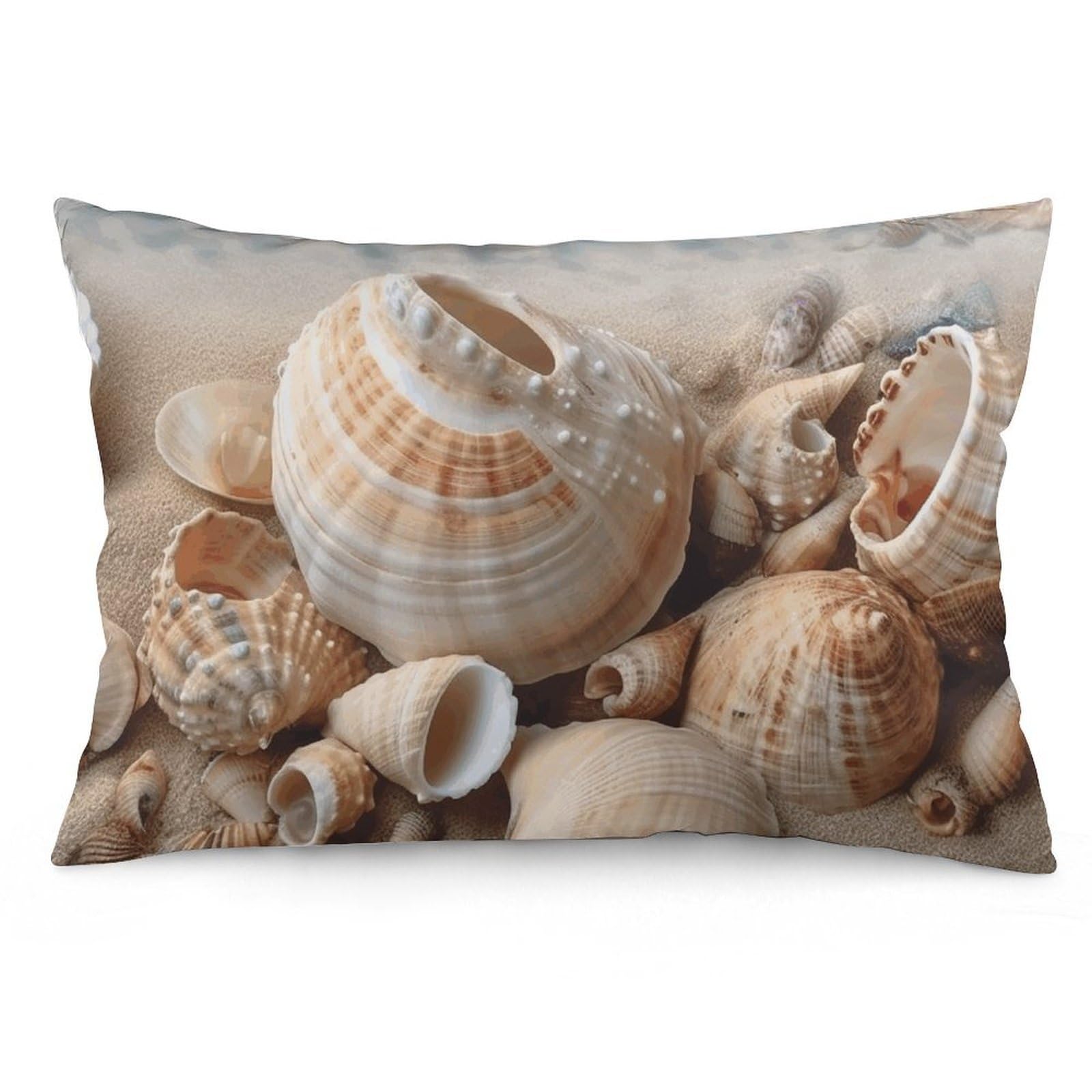 NTVOWPZO 2 Pack Decoration Throw Pillow Covers 12 "x20 Pillowcases Covers Seashells by The Seashore Pillowcases Modern Farmhouse Home Decor Sofa Cushions Covers for Couch Bed Living Room