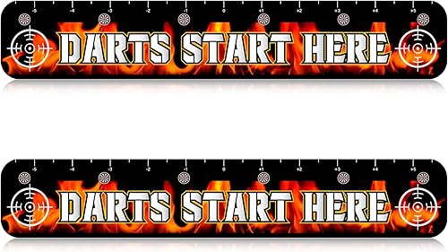 Amyhill 2 piezas de dardos marcador de piso de dardo accesorios para jugadores de fiesta, 23.23 x 4.15 pulgadas