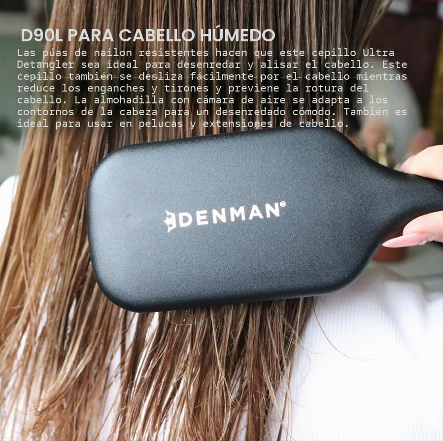 Cepillo Denman Tangle Tamer Ultra D90L para pelo rizado natural y melenas afro 3