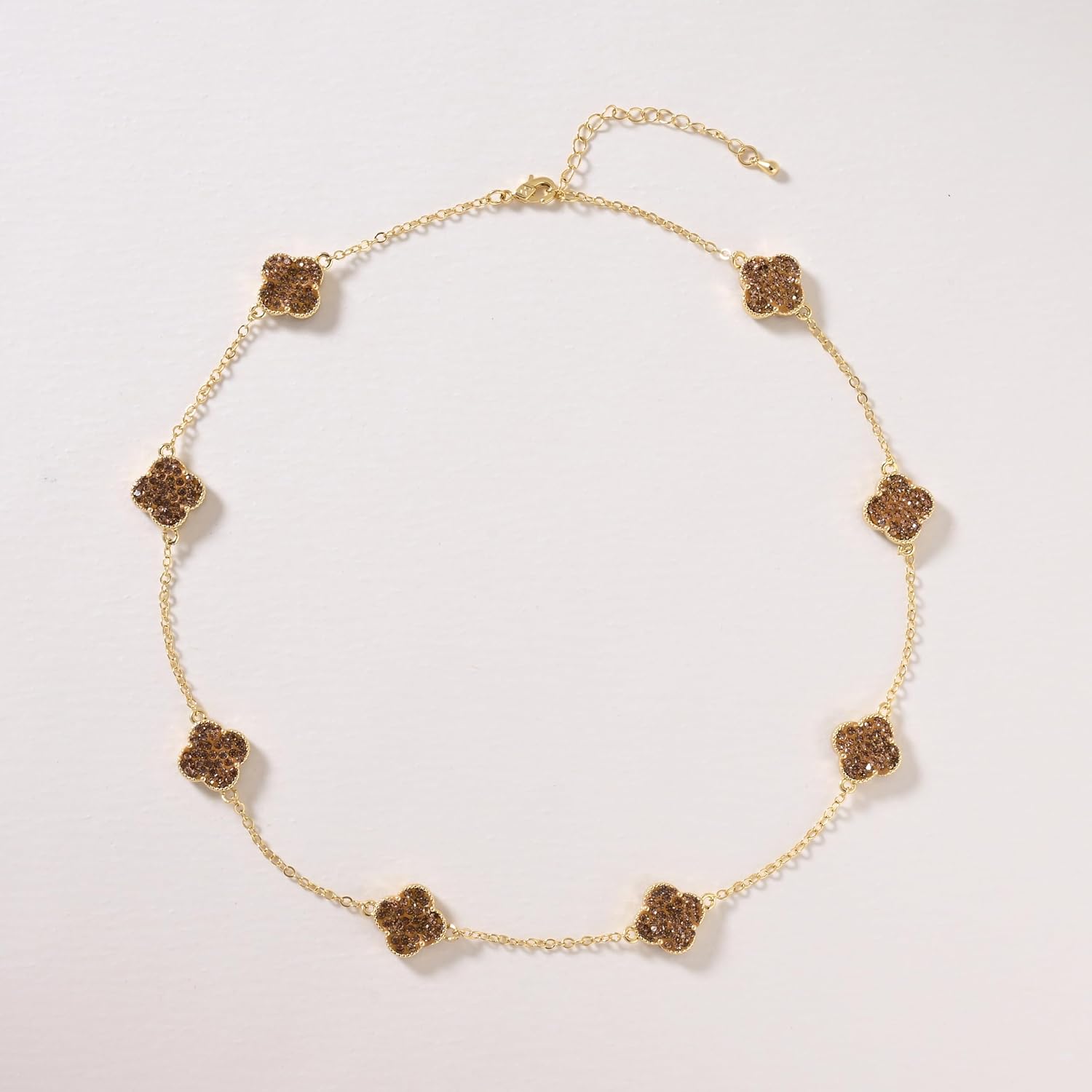 Billet-doux 18k Gold Plated Clover Necklace for Women, Perfect for Valentine’s Day, The Timelss Classic Four-Leaf Clovers Link Chain Nacklace, Adjustable size, Trendy Charm Jewelry Gifts for Her - Image 5