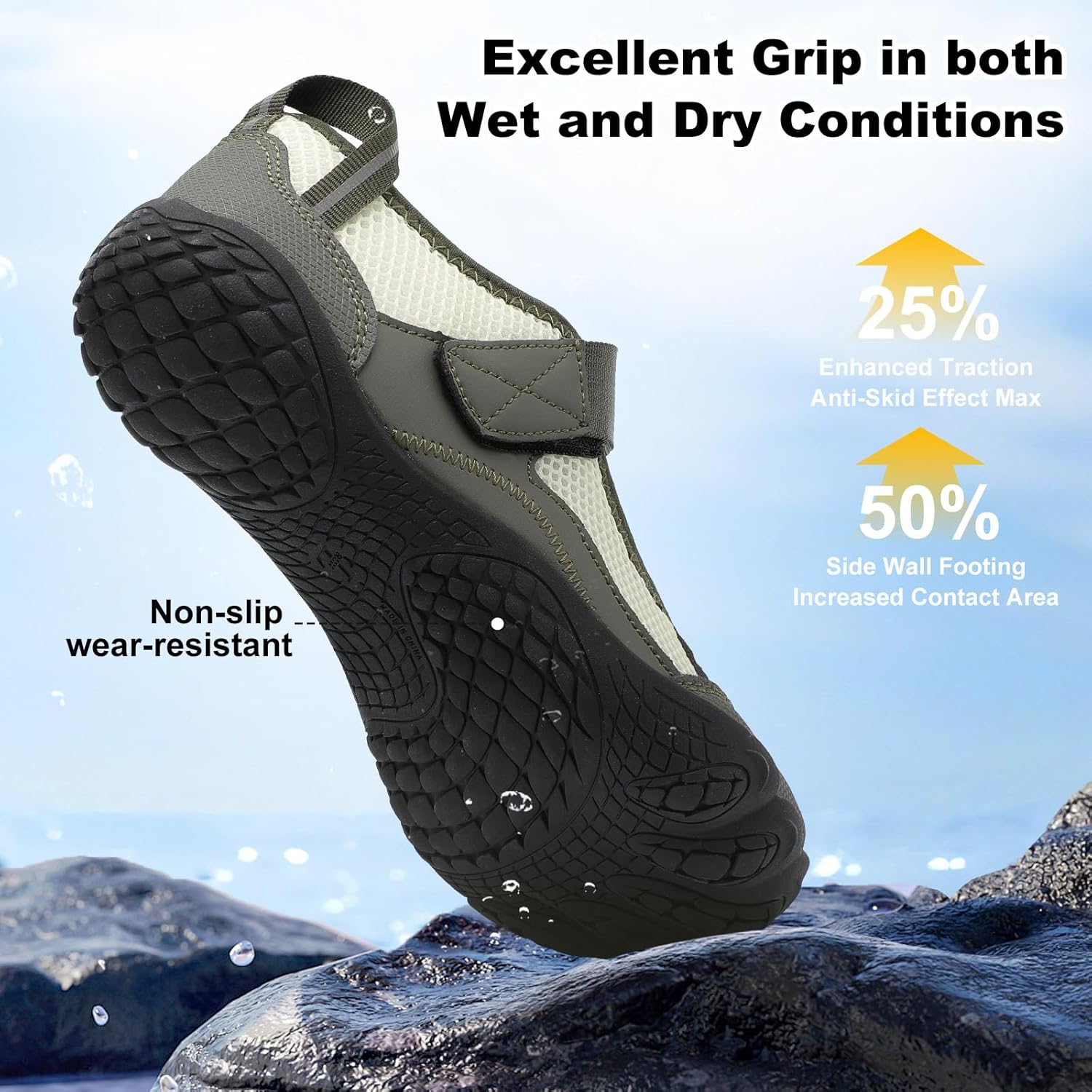 BARERUN Water Shoes for Women Barefoot Womens Hiking Shoes Zero Drop Quick-Dry Aqua Travel Swim Beach River Lake Sand Pool Boat Surf Garden Gym Exercise Non Slip Wide Sandals