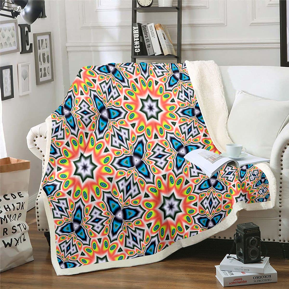 Loussiesd Coperta In Pile 3D Girasole – 150x150 Cm, Morbida E Calda, Floreale, Per Divano E Letto, Singola