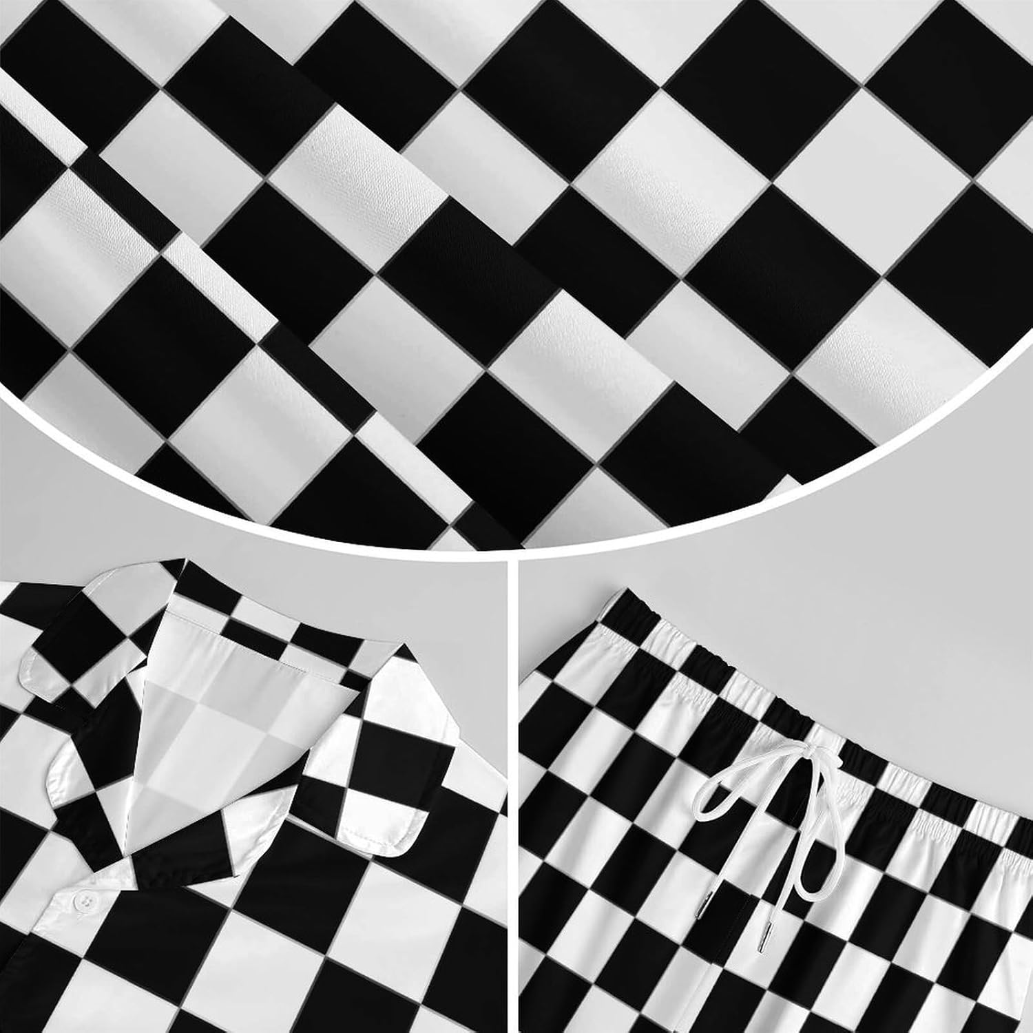 Women’s Pajama Set 2 Piece Loungewear Soft Satin Short Sleeve Sleepwear with Pockets XS-5XL - Image 5