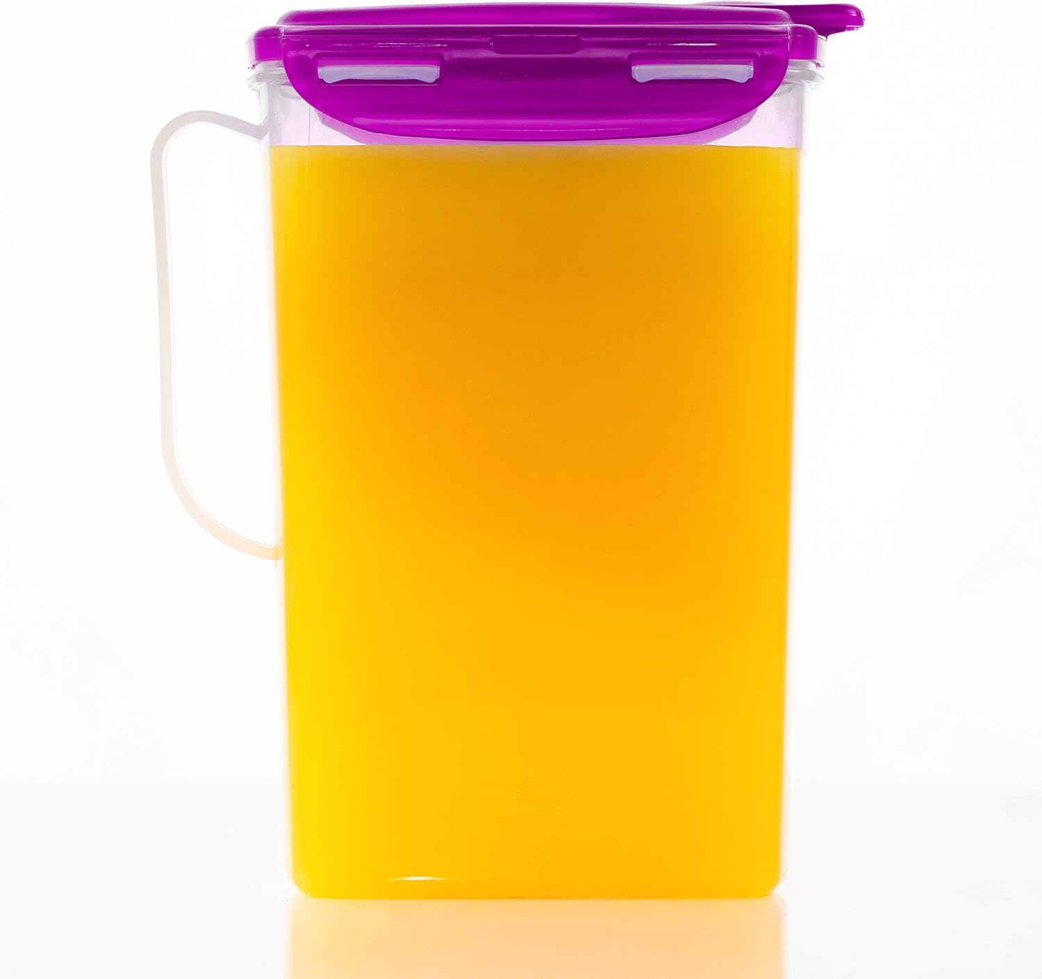 | LocknLock Aqua Fridge Door Water Jug with Handle BPA Free Plastic Pitcher with Flip Top Lid Perfect for Making Teas and Juices, 2 Quarts, Purple: Carafes & Pitchers