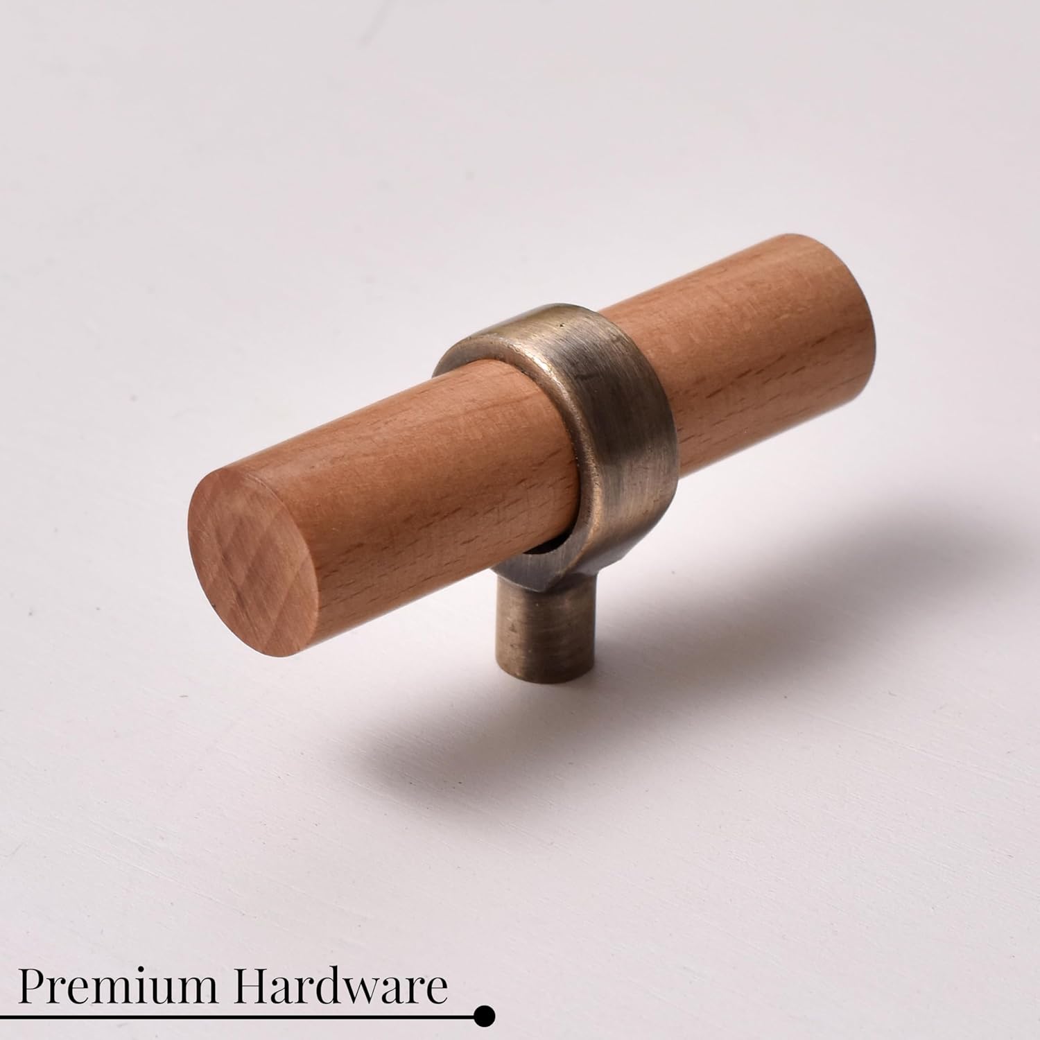 Indian Shelf Pack of 6 Natural Wooden Plain Designer Drawer Handles Dresser Knobs Cabinet Pulls Stylish Decorative Style