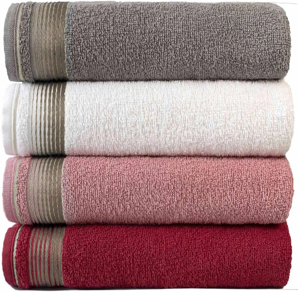 Kit Com 4 Toalhas Banhão Gigante Alta Absorção Sublime 70x150cm - KIT 4 (Gris/Branco/Rosa/Terracota)