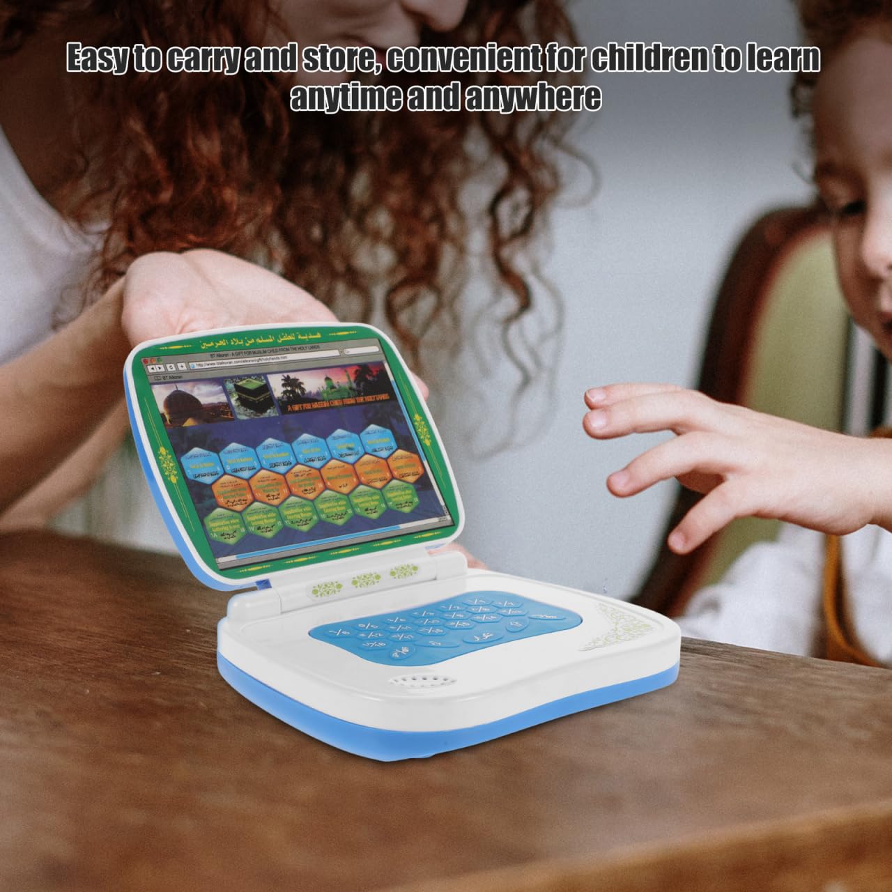 Vaguelly Foldable Touch Learning Machine for Kids with Arabic Language Early Education Toy Laptop Interactive Portable Computer - Image 4