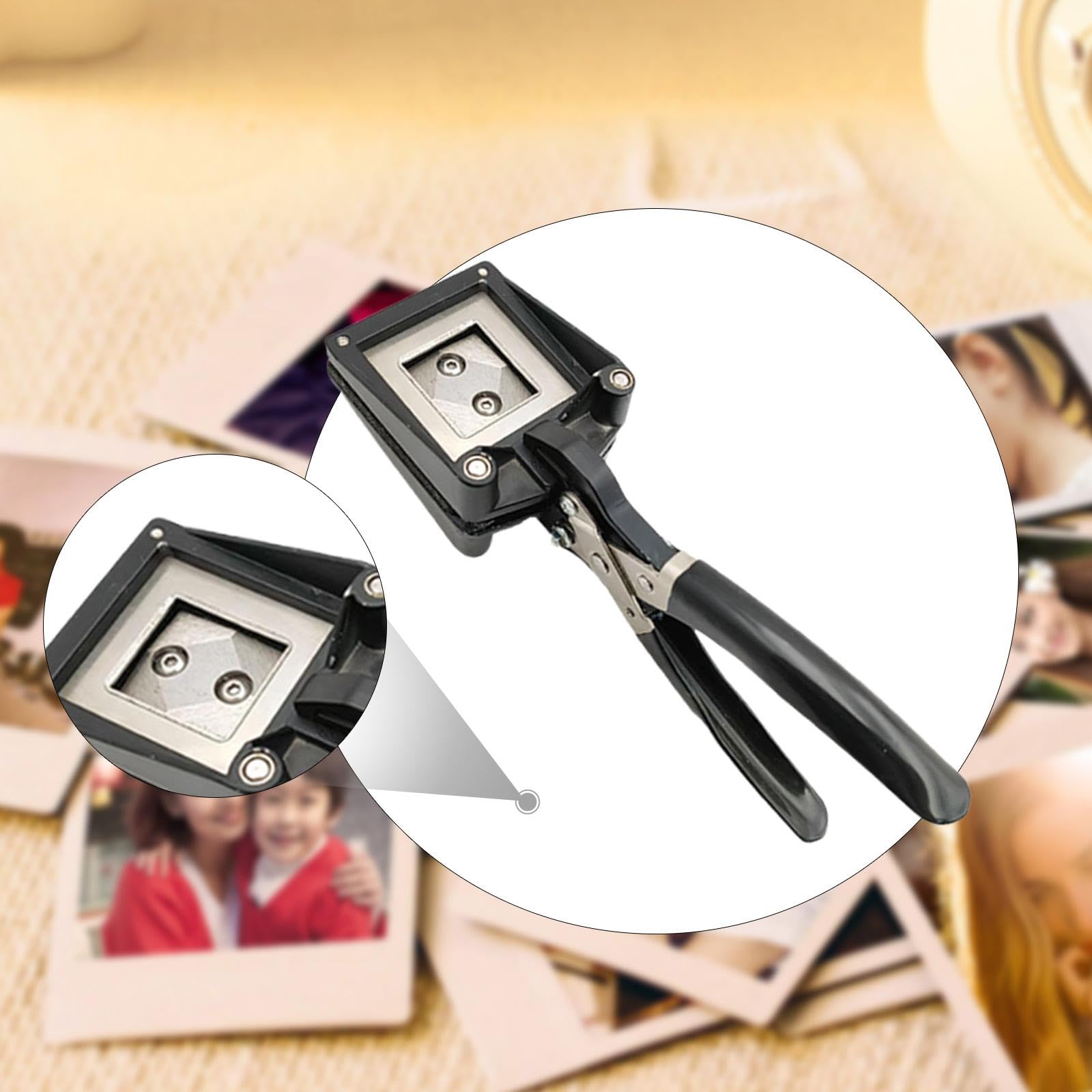 Generic Taglierina Portatile in Metallo per Foto, Fustella E Perforatrice per Carta, Ideale per Biglietti Da Visita, Documenti D'identità, con Im, 3 Cmx4 Cm