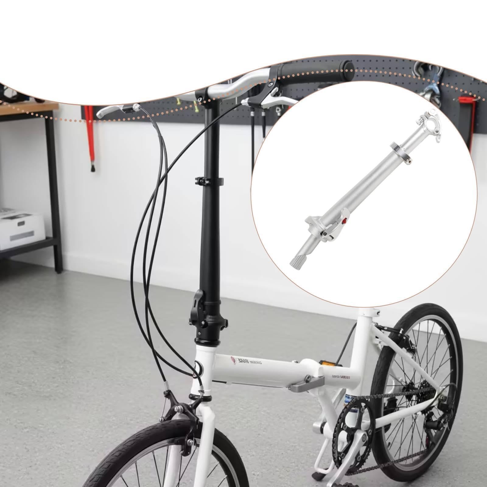 Fahrrad Vorbau Klappbarer Fahrrad Lenkervorbau Höhenverstellbarer Lenkeradapter Aluminiumlegierung Schnellverschluss für Faltradbesitzer Kurierdienste
