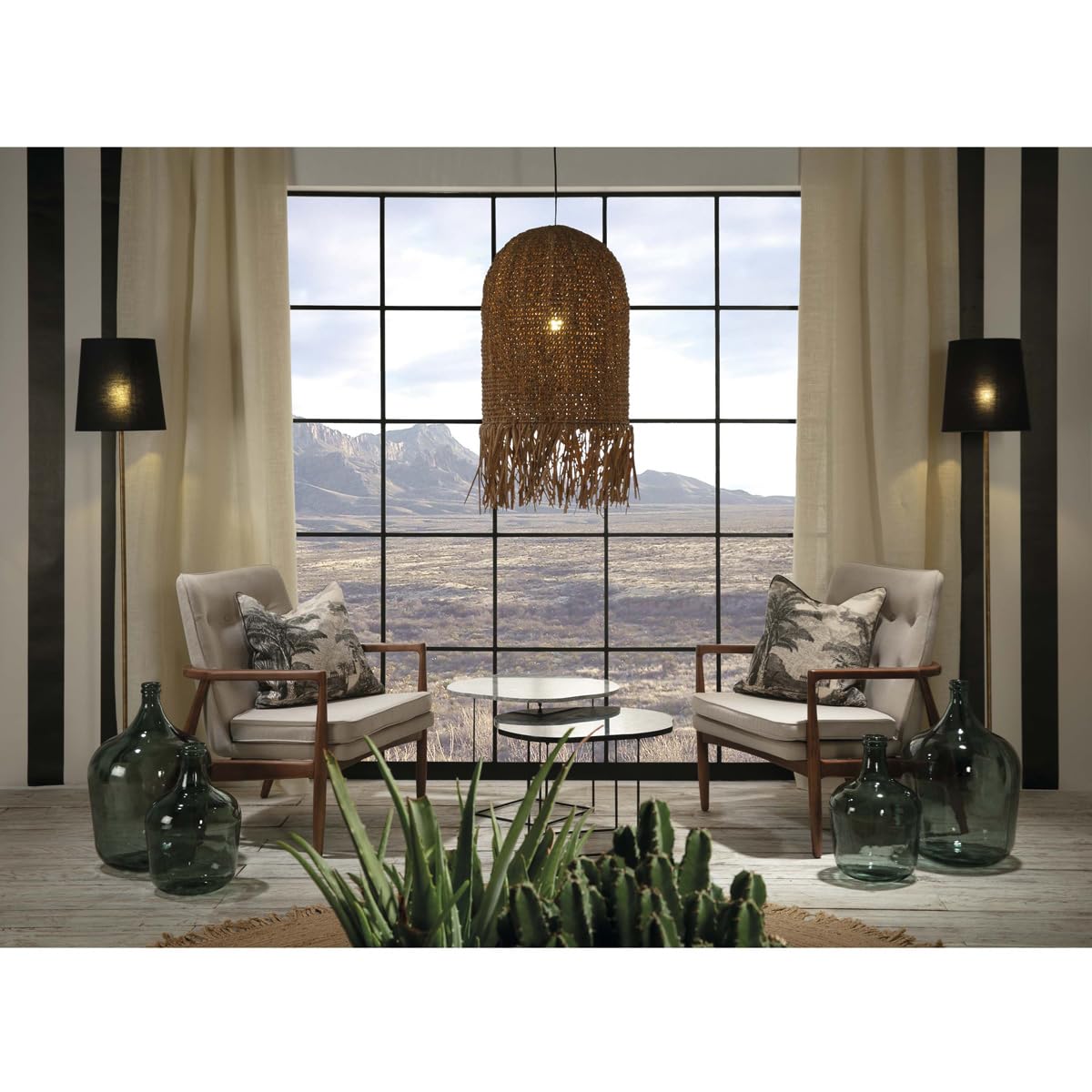 JARRON 27X27X42 CRISTAL VERDE