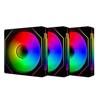120mm ARGB Addressable PWM Computer PC CPU Cooling Fans 800-1600RPM 3-Pack