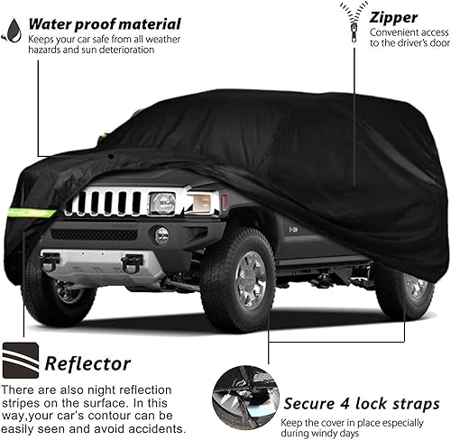 Miniatura 3 de Funda de coche compatible con Land Rover Range Rover Sport 2014-2024, 6 capas 210T resistente al viento para todo tipo de clima, protección solar