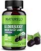 NATURELO Whole Food Multivitamin + Immune Blend with Elderberry & Mushrooms - Complete Multivitamin with Extra Immune Support - C, D3, Zinc, Elderberry, Reishi, Shitake, 60 Vegan Capsules (Pack of 2)