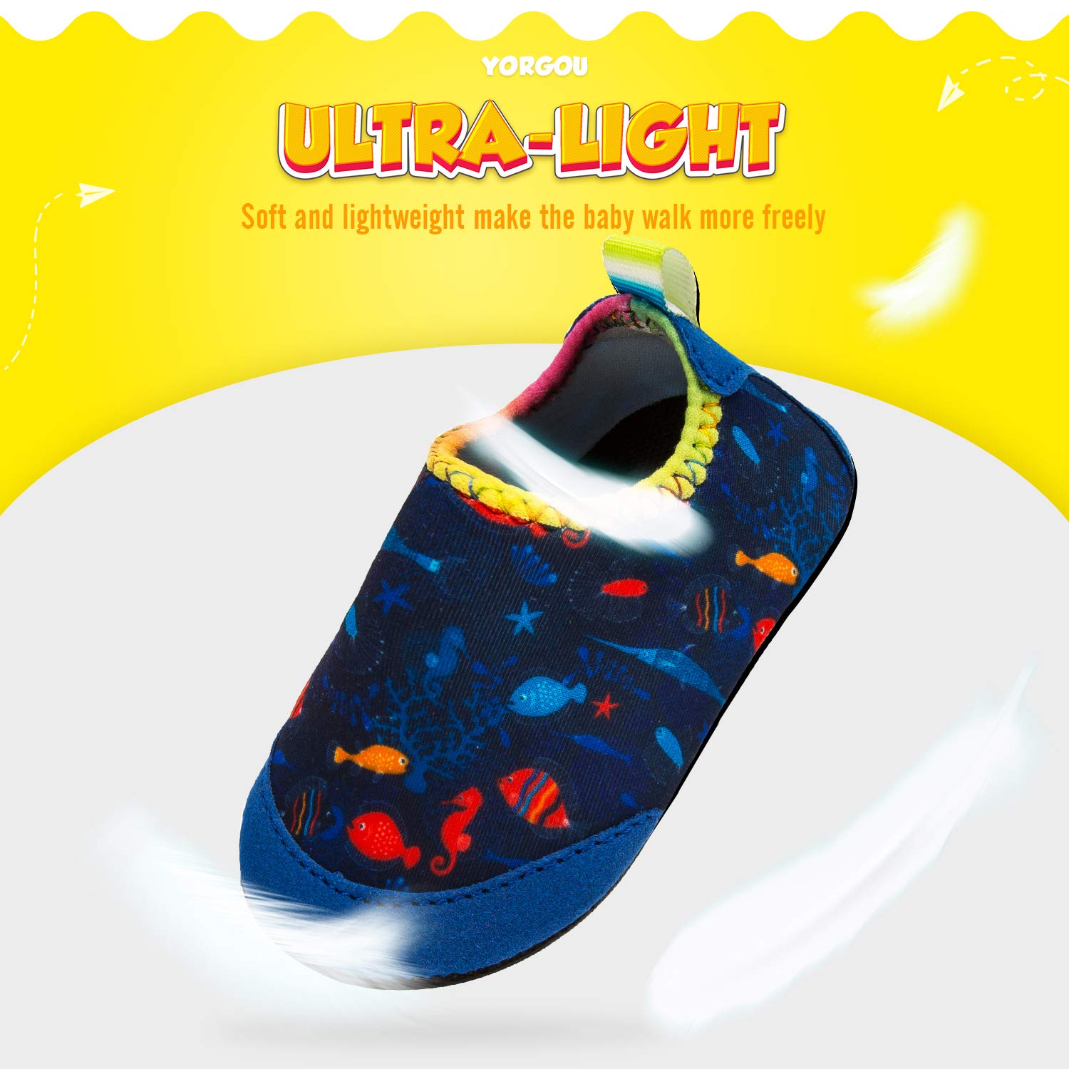 Baby Boys Girls Water Shoes Toddler Beach Shoes Barefoot Aqua Socks Non-Slip for Pool Beach — view 4