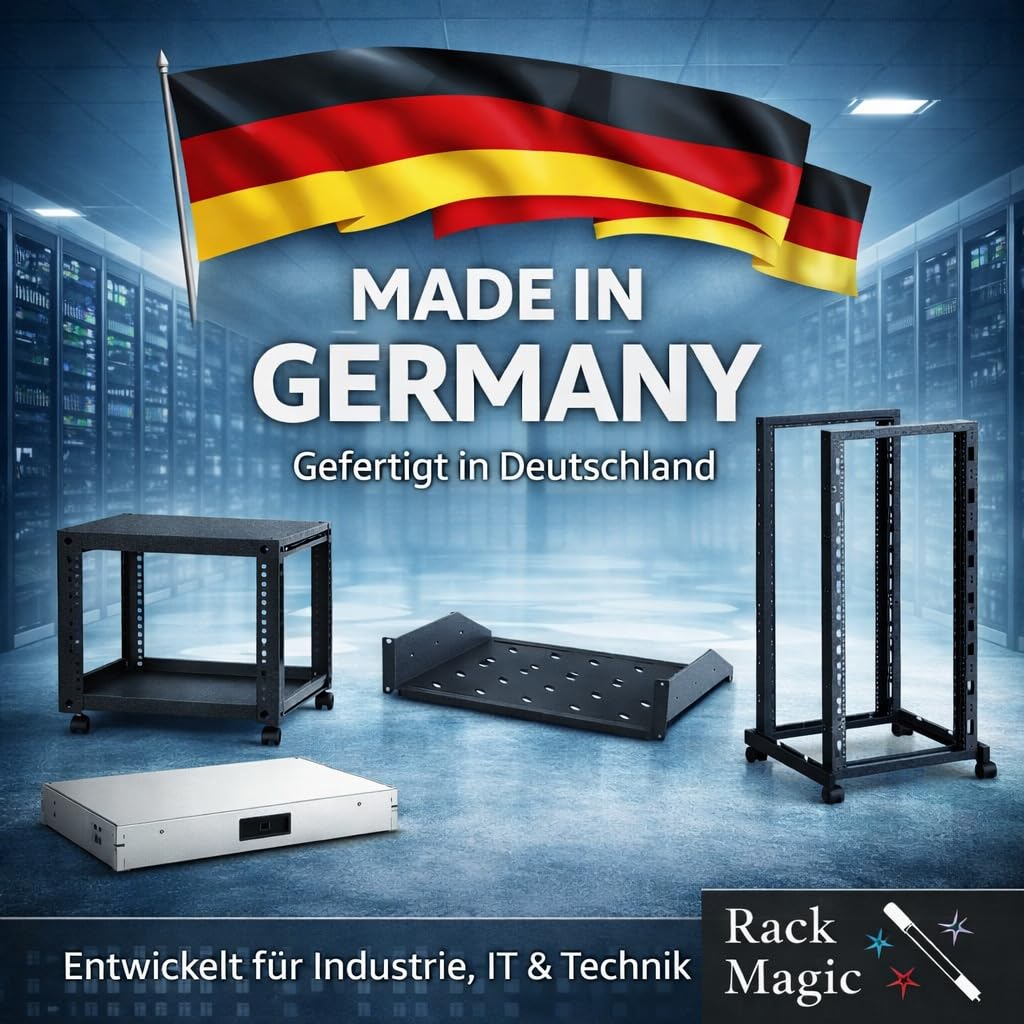 Rack Magic - 21HE Rack Profile Satz Schwarz für 19" Selbstbau Racks