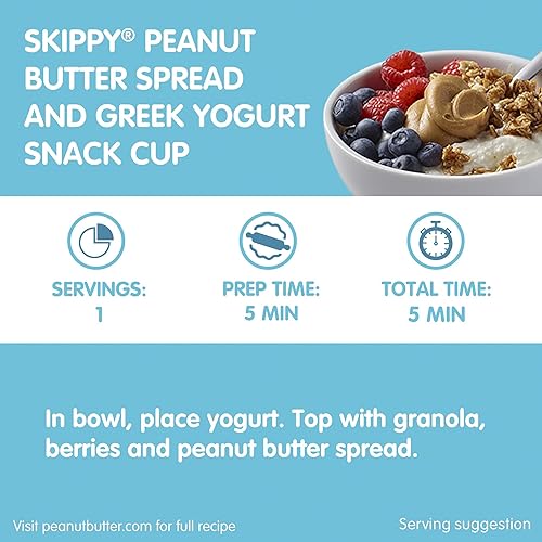 Vista 22 de SKIPPY Paquetes individuales de mantequilla de maní cremosa natural para untar, 1.15 onzas (paquete de 64)