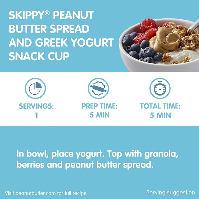 SKIPPY Mantequilla de Maní Natural Cremosa 1/3 Menos Sodio y Azúcar, Pack de 12 miniatura 7