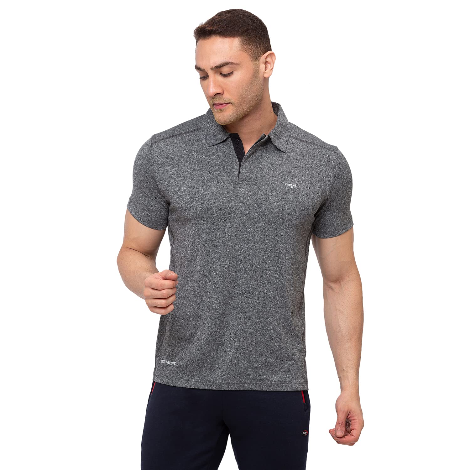 Mens Polyester Dry Fit Collar Polo Tshirts for Men, Quick Drying & Breathable Fabric, Gym Wear Tees & Workout Tops|Collar Tshirt for Men|Slim Fit Half Sleeve Tshirt|Polo Neck Tshirts