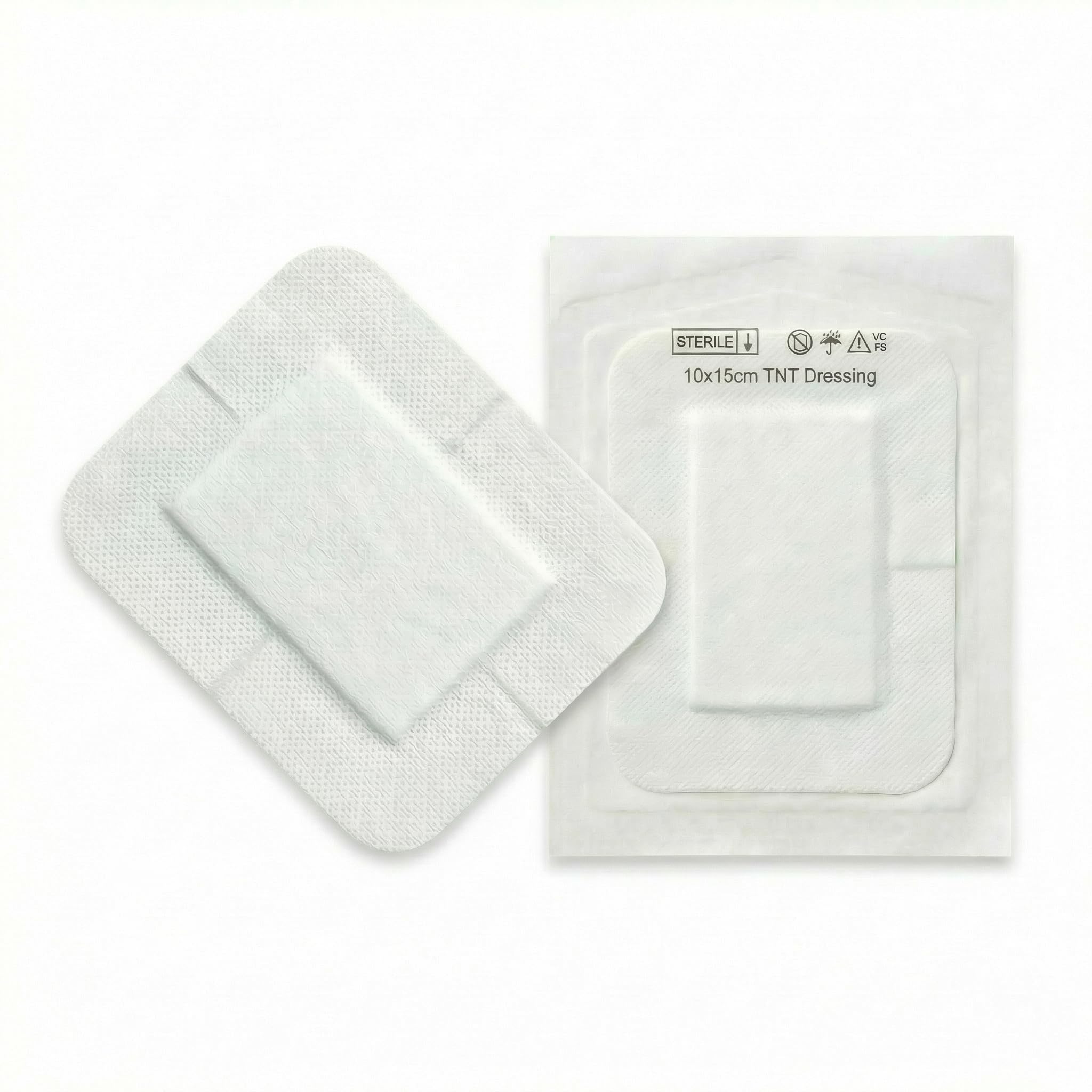 KMINA Non-Woven Dressing Plasters (25 Units) 10 x 15 cm, Sterile and Hypoallergenic for Sensitive Skin - 1