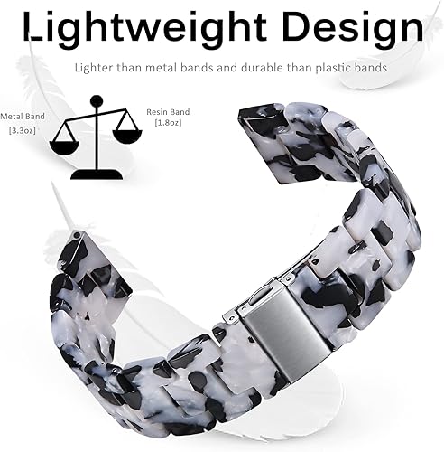 Miniatura 5 de Miimall Compatible con Fitbit VersaVersa 2Versa LiteSE, correa de resina elegante y ligera de acero inoxidable, correa de repuesto para Fitbit