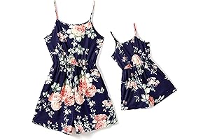 Matching Rompers for Mother and Daughter Floral Printed