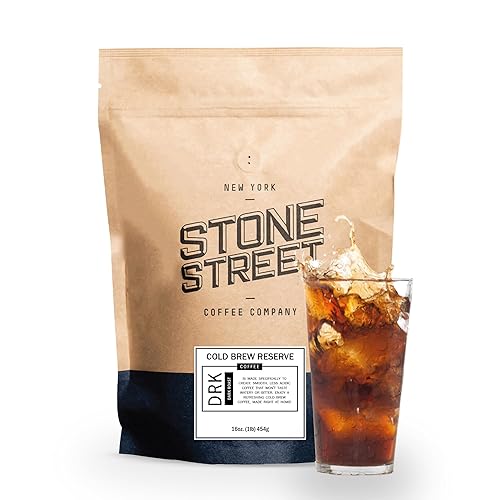 Stone Street Café de cerveza fría mezcla fuerte y suave café molido grueso tostado oscuro origen único colombiano 1 lb Stone Street Café de cerveza fría mezcla fuerte y suave café molido grueso tostado oscuro origen único colombiano 1 lb
