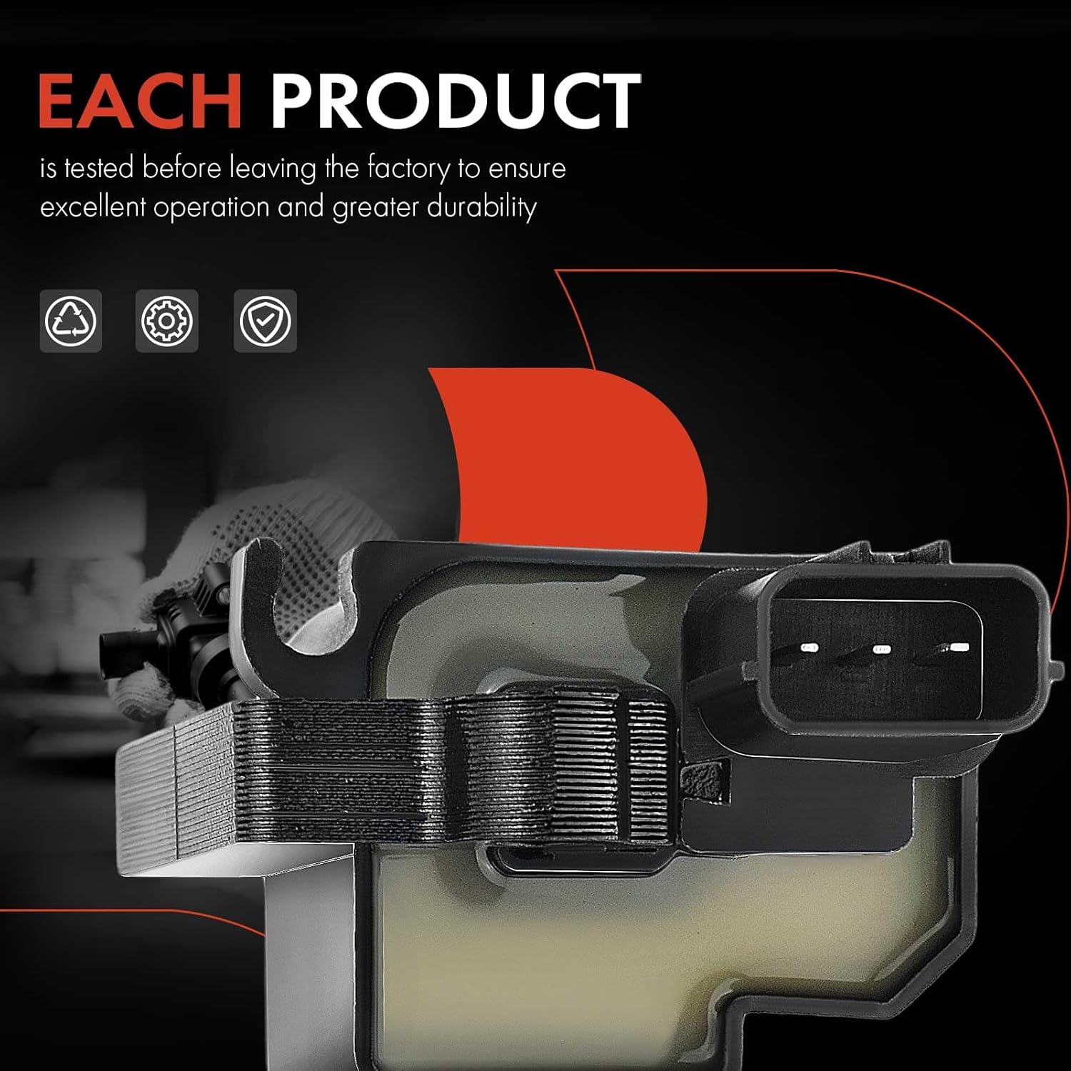 A-Premium Ignition Coil Packs of 2 Compatible with Hyundai Sonata 1999-2005, Santa Fe 2001-2006 & Kia Magentis 2001-2006, Optima 2001-2005, for L4 2.4L