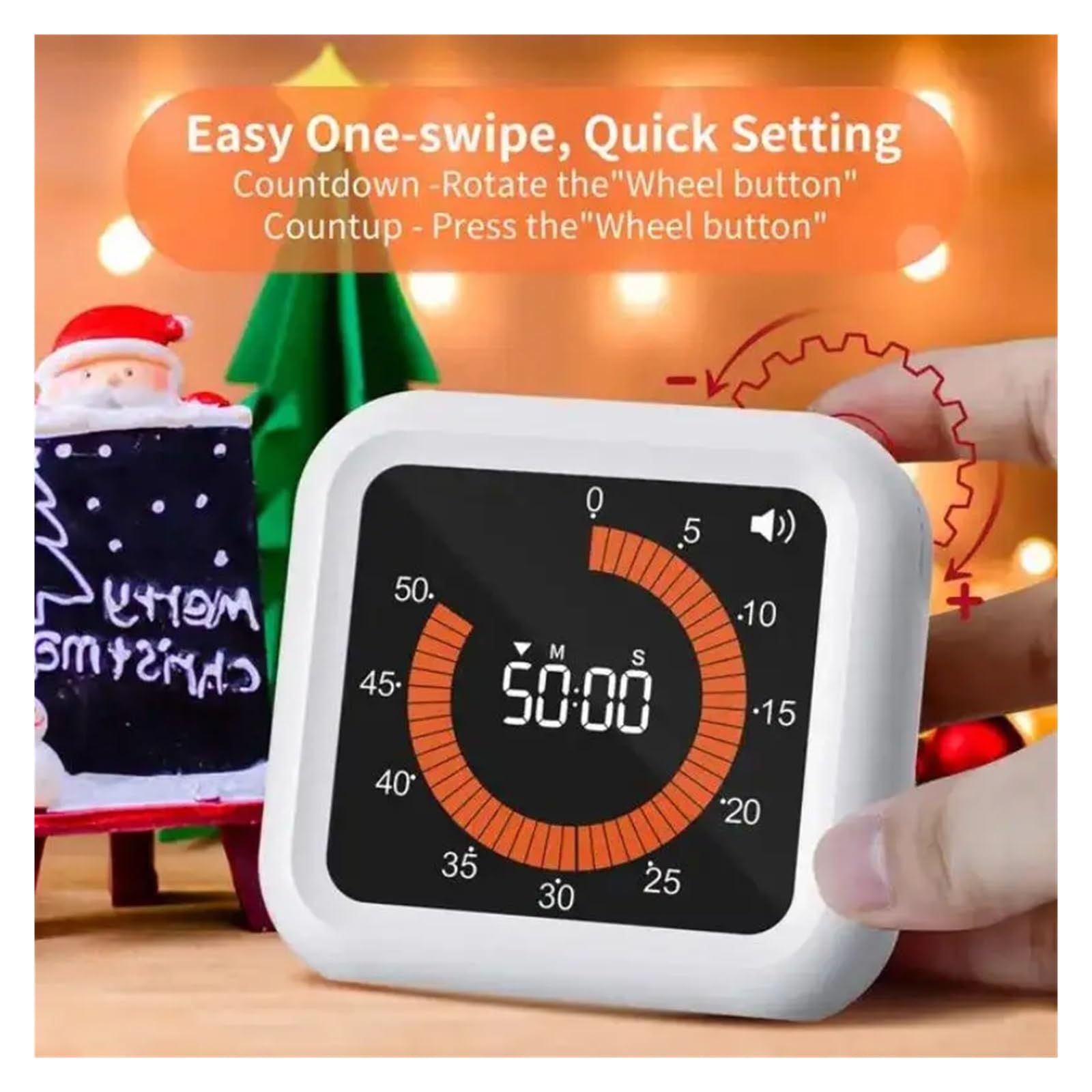 Timer, Countdown-Timer, Plan-Timer, Digitaler Timer, Küchentimer, Selbstauslöser for Kinder(Black)